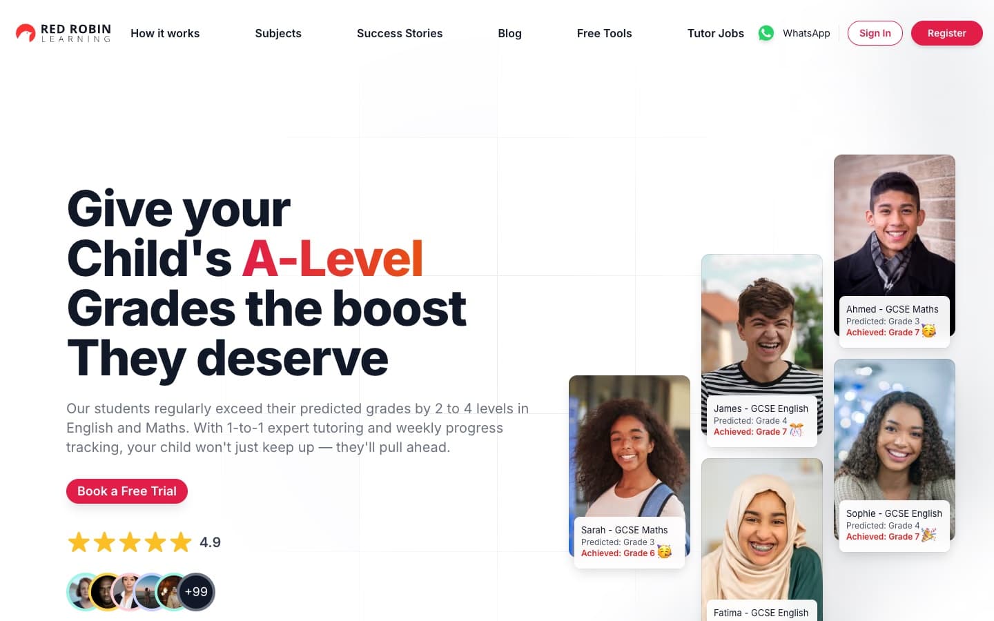 Red Robin Learning website home page
